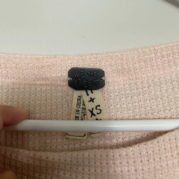 Free people blossom thermal waffle knit top - Picture 3 of 6